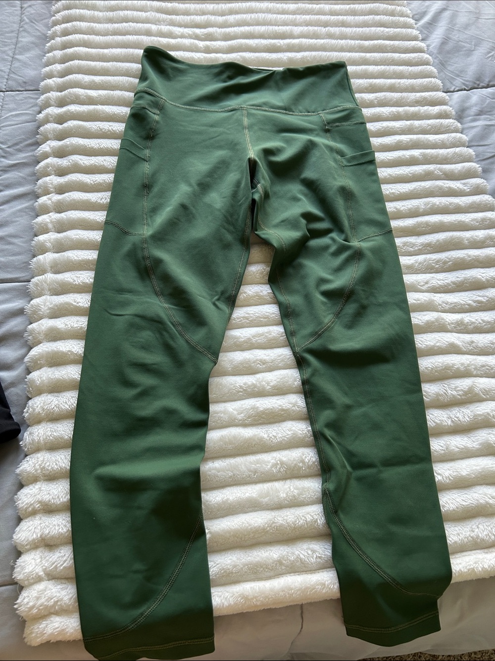 High-Rise Olive Green Performance Leggings